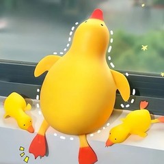 Crazy Fun Squishy Duck Yellow Stretchy Squishy