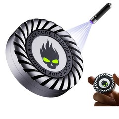 3-in-1 Metal Fidget Spinner – Professional EDC Haptic Slider & Small, Silver