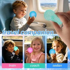 Faukait 3Pcs Squishy Textured Stress Balls Silky Soft Memory Gel Squeeze Balls