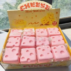 1Pc NeeDoh Jumbo Pink Cheese Block Squishy, Bestseller Teen Fidget Toy