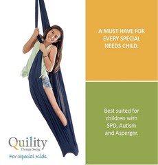 New Quility Indoor Hammock Swing for Special Kids up to 77 lbs – Light Blue