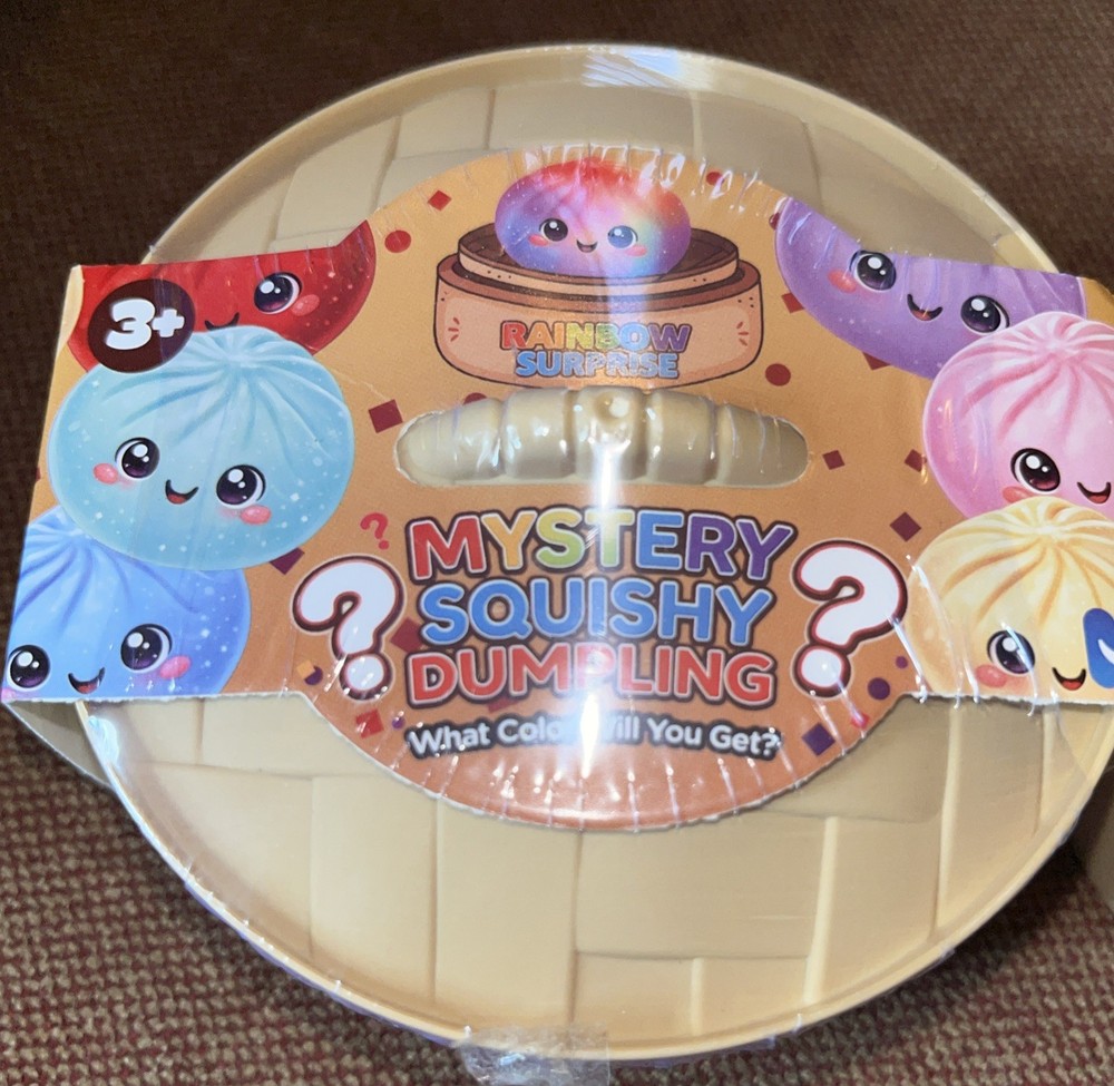 Rainbow Surprise Mystery Squishy Dumpling Squeezable Stress Reliever Toy 3+