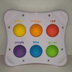 Fat Brain Toy Co Dimpl Duo Sensory Fidget Toy With Braille Colors Shapes Toddler