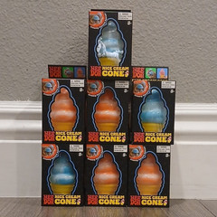 Nee Doh Nice Cream Cone Tactile Squeeze Toy, Blue/Orange/White/Yellow