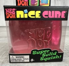 Nee Doh Nice Cube Super Solid Squish Authentic New In Packaging (Pink) 2.25”