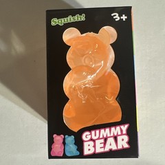 Gummy Bear Squish Tactile Toy, Orange, Ages 3-5 (Needoh Inspired) unbranded