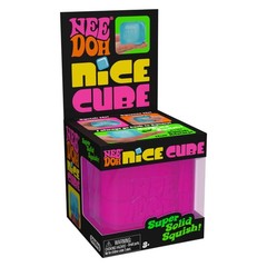 Schylling NeeDoh Nice Cube PINK Sensory Squeeze Toy with Super Solid Squish