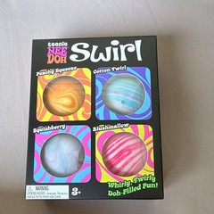 Teenies Nee Doh Swirl Tactile Squeeze Toy Set 4-Pack, Multicolor, Age 3+