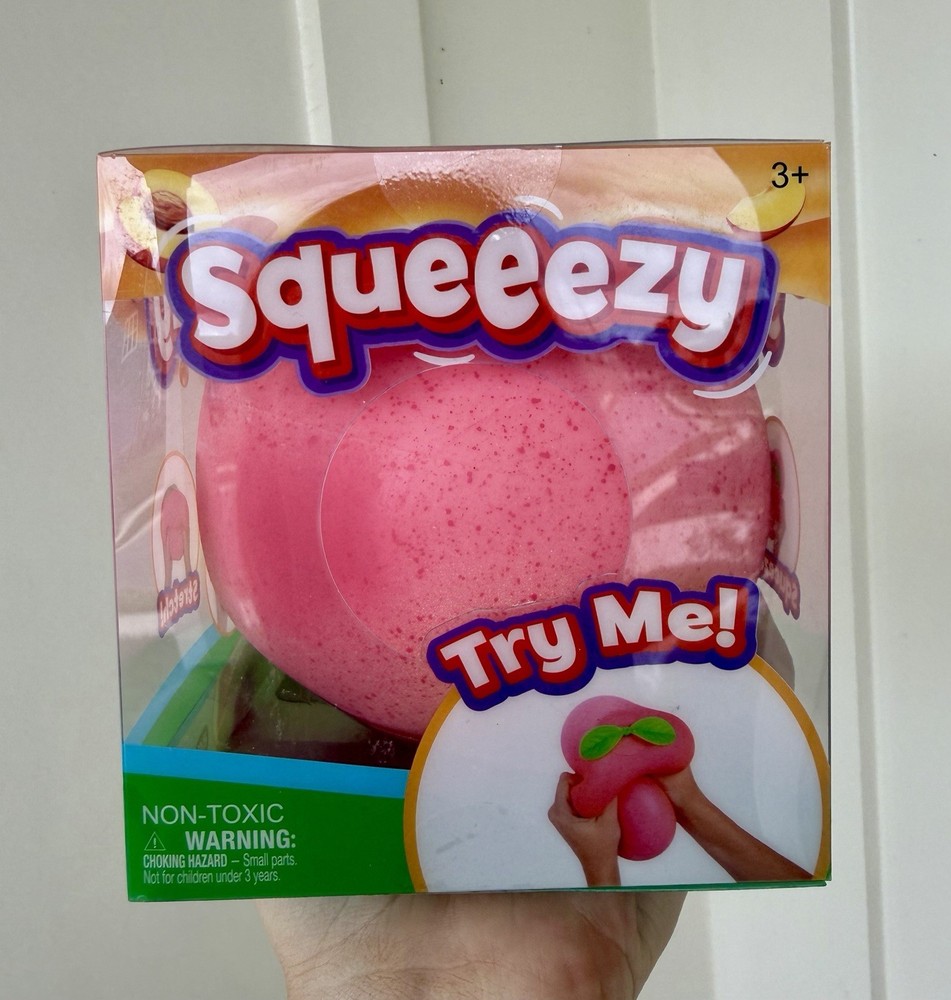 Peach Squishy Sunny Days Jumbo Squeezy Toy Stress Relief Sensory Fidget NEW 🍑🍑