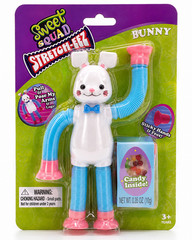 4Pack Bunny Rabbit Stretch-Eez With Candy Sweet Squad Sensory Toy 0.35 oz (10 g)