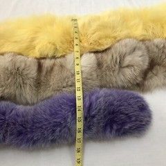 Assorted Colorful 2.5 Yards Real Fur Scraps Craft Seeing Cosplay Purple Yellow