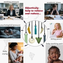 Chew Necklaces for Sensory Kids & Adults – 7 PCS Silicone Chewy Necklace Sensory