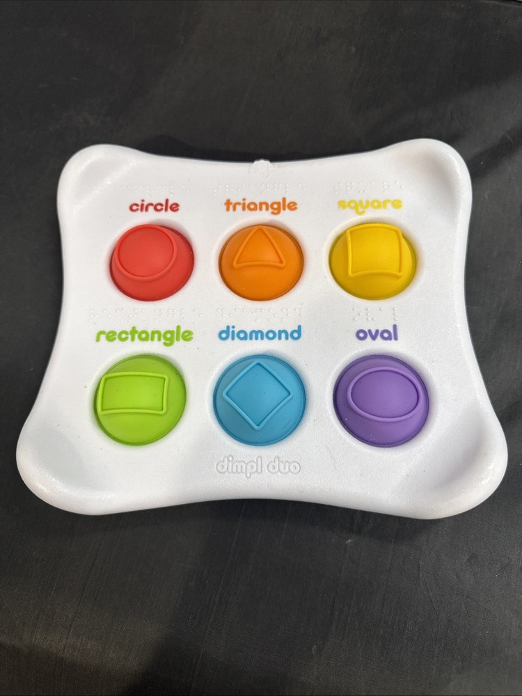 Dimpl Duo Sensory Toy With Braille Colors & Shapes Fat Brain Toys (PT1)
