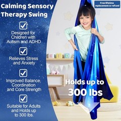 Double Layer Sensory Swing for Kids & Adults Holds up to 300Lbs Indoor and Outdo