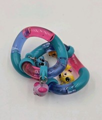 Tangle Pets Fidget Toy – Blue/Pink Sparkle Liquid segments with 4 Animal Charms
