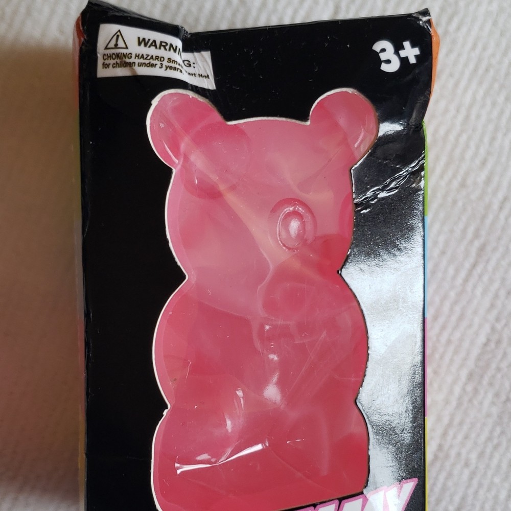 Pink Gummy Bear Squeeze Toy Ages 3-5 Years, Age Level 3-4 Years