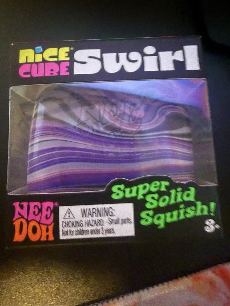 Needoh Nice Cube Swirl Blue Pink Purple Schylling Authentic Needoh