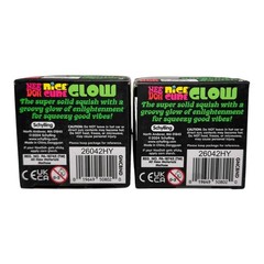 Needoh Shylling Nice Cube Glow In The Dark Set of 2 Squishy Fidget ASMR Sensory