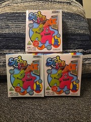 LOT OF 3 Jaru Suction Dudes, Orange, Pink, Green Stretchy Squeezy Fidget Toys