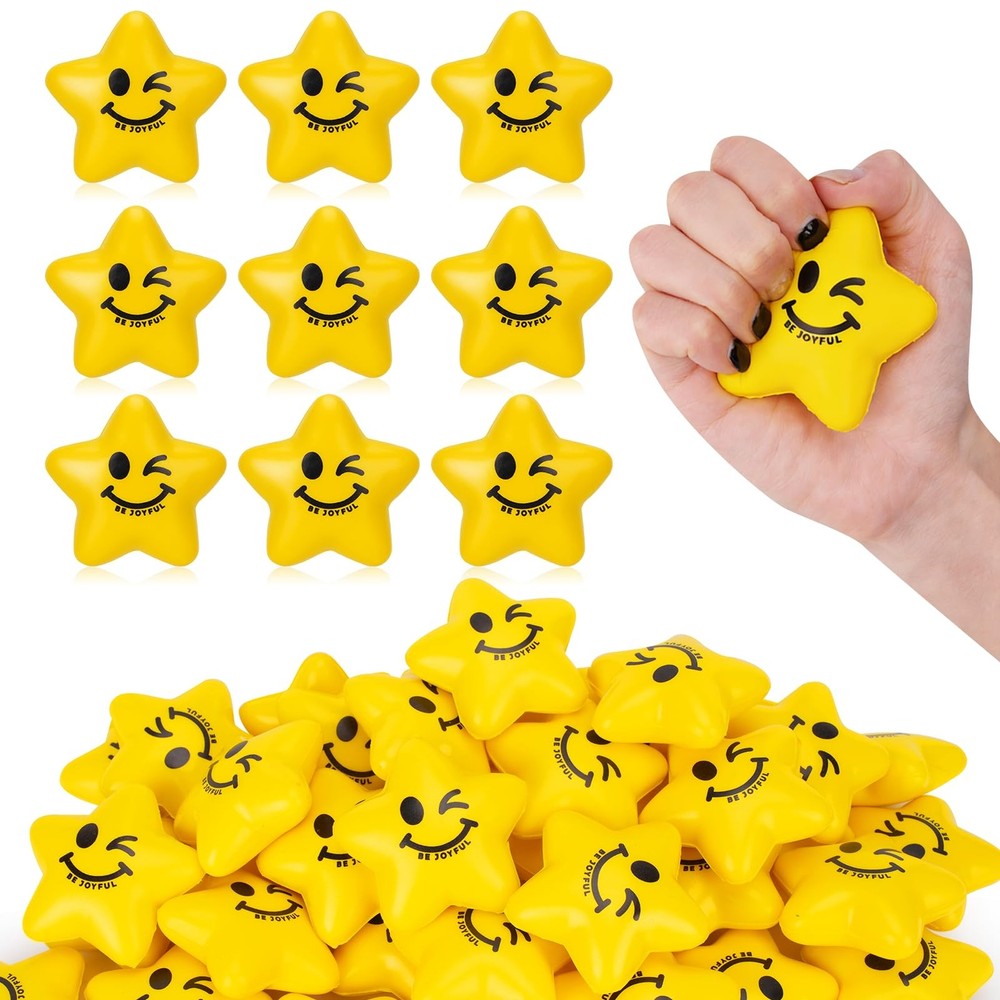 SHQDD Stress Balls, 36PCS Balls for Kids & Adults 2.16 inches, Yellow