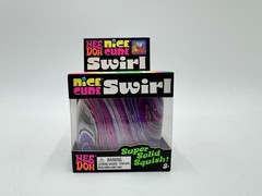 NeeDoh Nice Cube Swirl Grey White Purple Pink Super Solid Squish
