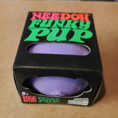 NeeDoh Funky Pup Purple Squeeze Toy, Recommended Age 3+, Age Level 3-4 Years