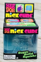 NeeDoh Nice Cube Super Solid Squish Squeeze Toy Ages 3+ Blue Pink Purple