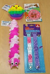 10- Assorted Lot of Sensory Toys, Looney Tunes Push-Pop, Fidget Toys, New w Tags