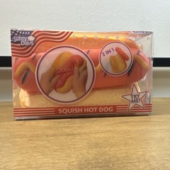Squishy Hot Dog Squeezy Fidget Toy Sunny Days 2-in-1 Hotdog Stress Relief NEW
