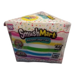 Squishy Rainbow Layer Cake Jumbo Squishy 5″ Smush Mart RMS Crazy Fun Viral