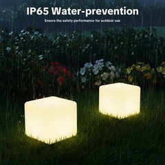 Cube LED RGB 16 Color Changing Light Stool Outdoor Indoor Patio Party Chair Seat