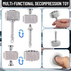 5 Pcs Fidget Toys Teen & Adult Metal Fidgets Spinner Cool Hammer Hand…