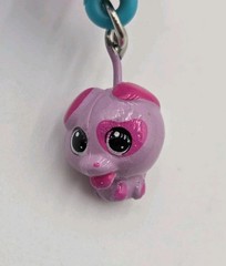 Tangle Pets Fidget Toy – Blue/Pink Sparkle Liquid segments with 4 Animal Charms