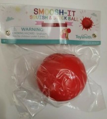 SMOOSH-IT squish & stick ball Great Party Favors and stress ball RED