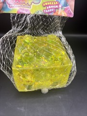 Sugar Swaps Building Blocks Yellow Glitter Squishy Sensory Fidget Toy ORB NEW (1