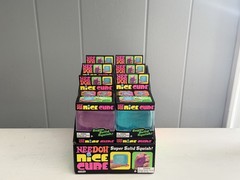 Schylling NeeDoh Nice Cube Lot Of 12 Full Case W Display ALL 3 COLORS FAST SHIP