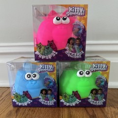 Viral Easy Squeezy Chunky Kitty Tubs Squeeze Squishy Toy Set Of 3. NIB