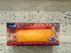 Sunny Days Squishy Hot Dog 2 in 1 Tactile Squeeze Toy Yellow/Pink/Red Ages 3+
