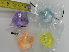 New 4x Squishy Sensory Toy Glitter Squeezy Sparkle Sugar Stars