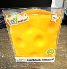 Toymendous Squeeze Cheese Tactile Squeeze Toy, Yellow, Age 3-4, MPN 470385