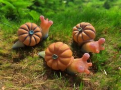3d print, fidget, Pumpkin, Snail, figurine, gift, Fall party favor, Halloween