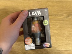Schylling Lava Lamp Squish N Flow Squishy NeeDoh Glow In The Dark Clear Rare New