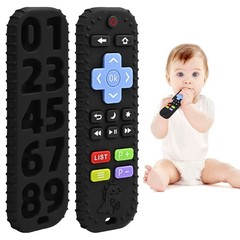 Teething Relief Teethers Toys for Babies 3-6-12 Months Gifts, Food Black