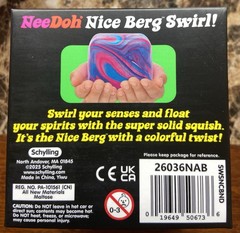 New NeeDoh Nice Berg Swirl XL Giant Nee Doh Squishy Swirl Cube Pink Purple
