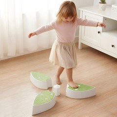 3 Pcs Sepping Stones for Kids, Stackable Toddler Sensory Activities Toy, Green