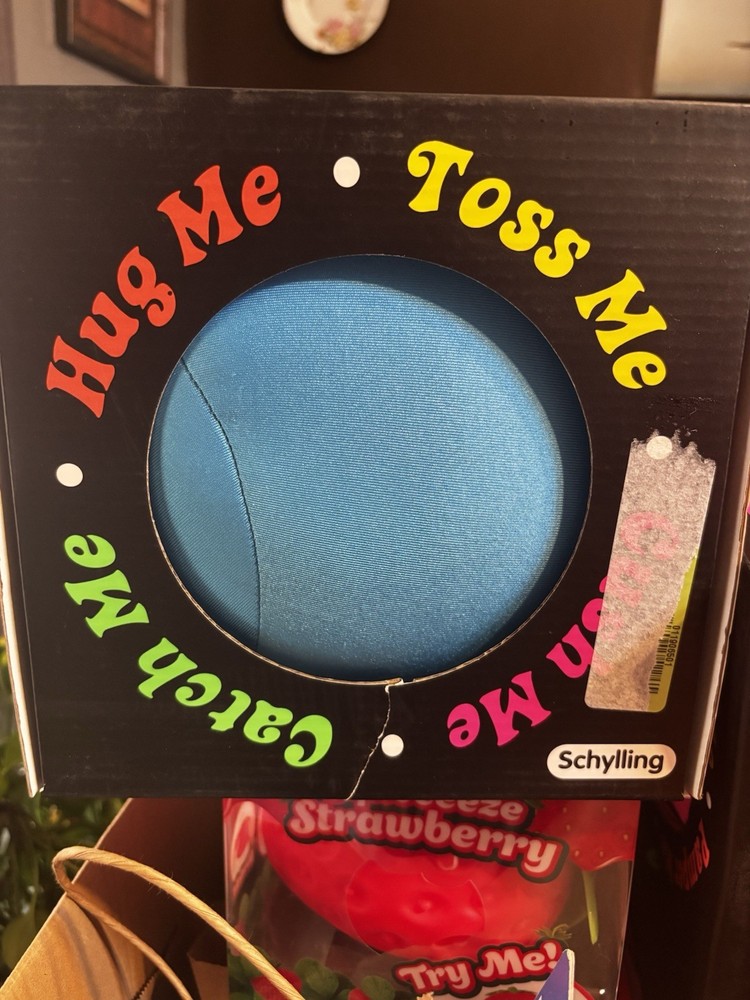 Schylling Nee Doh Dohzee Groovy Globe Tactile Squeeze Toy Blue Ages 8-11