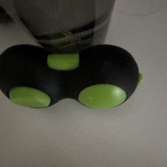 Black & Green Tactile Sensory Fidget Toy Push Button Handheld