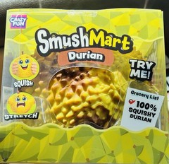 Rare NEW RMS SmushMart Durian 100% Squishy Squeeze Toy, Yellow, MPN 9256070