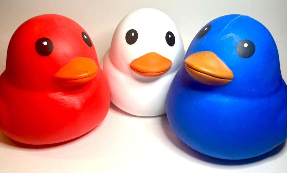 🇺🇸 Patriotic Duck Squishy Bundle | Red White Blue ❤️🤍💙 SET OF 3 – NEW!