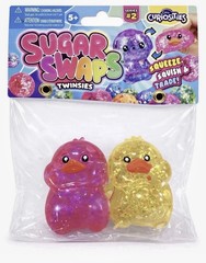 New Sugar Swaps Twinsies Glitter Squishy ORB Curiosities Series 2 Ducks Pink/Ylw